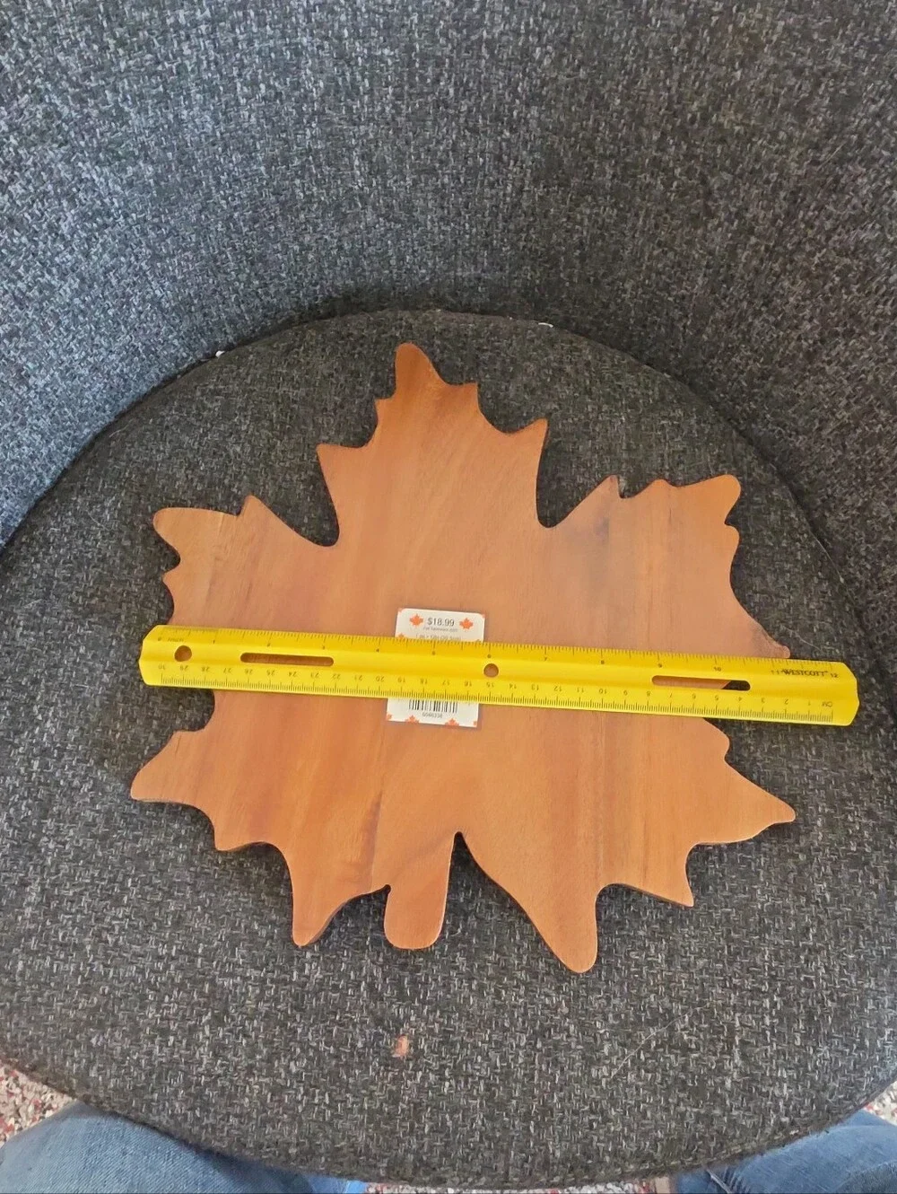 NEW Wooden Wood Maple Leaf Serving Plate Hobby Lobby Decorative Fall Autumn